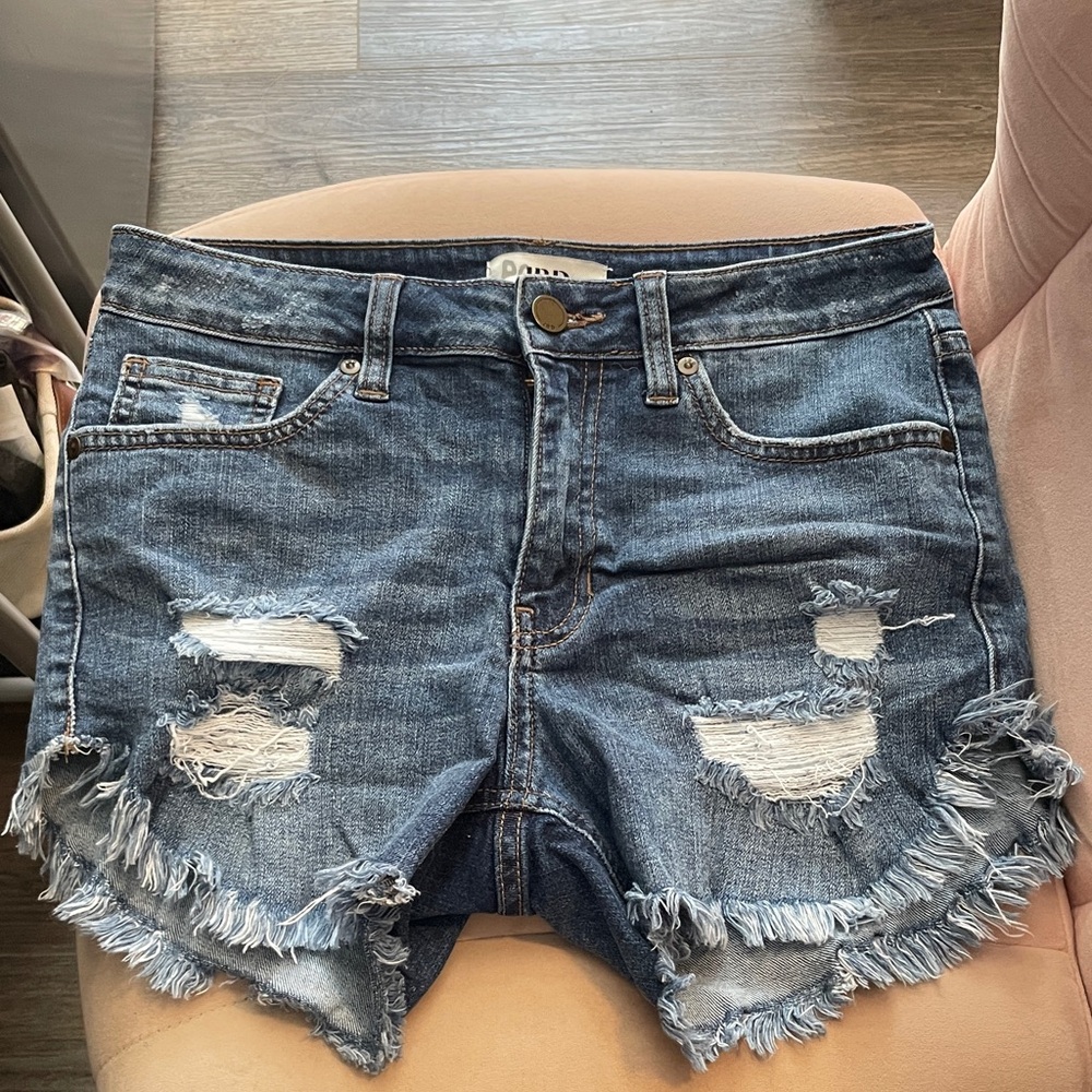 Just black denim jean shorts